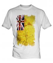 Niue Grunge Flag Mens T-Shirt