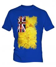 Niue Grunge Flag Mens T-Shirt