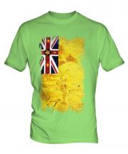 Niue Grunge Flag Mens T-Shirt