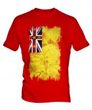Niue Grunge Flag Mens T-Shirt