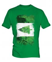 Norfolk Island Grunge Flag Mens T-Shirt