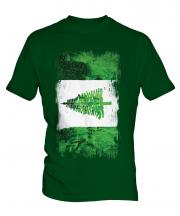 Norfolk Island Grunge Flag Mens T-Shirt