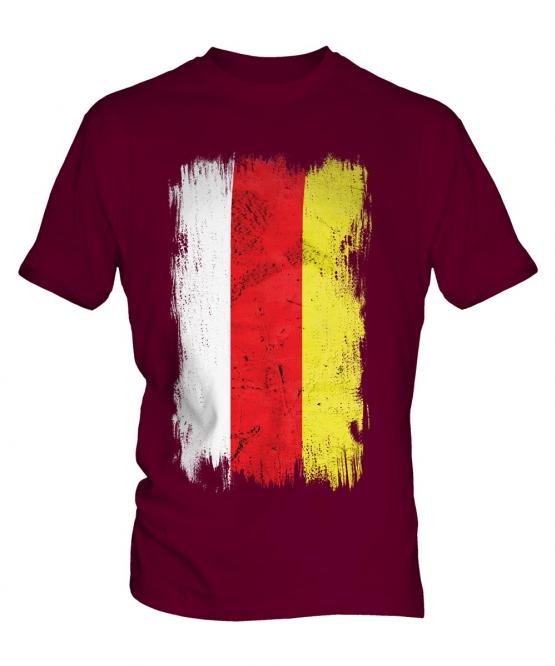 North Ossetia Grunge Flag Mens T-Shirt