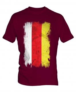 North Ossetia Grunge Flag Mens T-Shirt