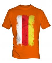 North Ossetia Grunge Flag Mens T-Shirt