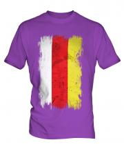 North Ossetia Grunge Flag Mens T-Shirt