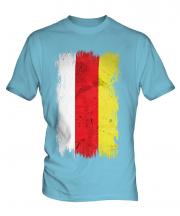 North Ossetia Grunge Flag Mens T-Shirt