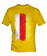 North Ossetia Grunge Flag Mens T-Shirt