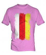North Ossetia Grunge Flag Mens T-Shirt