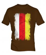North Ossetia Grunge Flag Mens T-Shirt