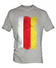 North Ossetia Grunge Flag Mens T-Shirt