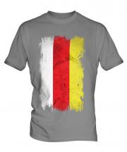 North Ossetia Grunge Flag Mens T-Shirt