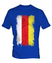 North Ossetia Grunge Flag Mens T-Shirt