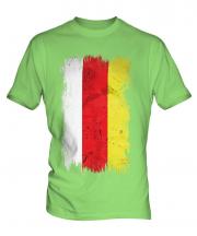 North Ossetia Grunge Flag Mens T-Shirt