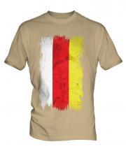 North Ossetia Grunge Flag Mens T-Shirt