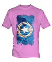 Northern Mariana Islands Grunge Flag Mens T-Shirt