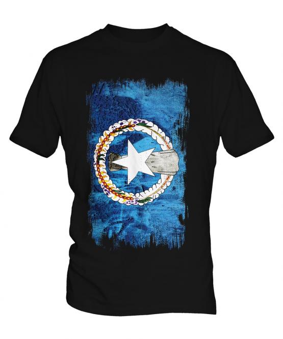 Northern Mariana Islands Grunge Flag Mens T-Shirt