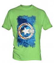 Northern Mariana Islands Grunge Flag Mens T-Shirt