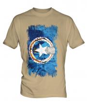 Northern Mariana Islands Grunge Flag Mens T-Shirt