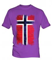 Norway Grunge Flag Mens T-Shirt