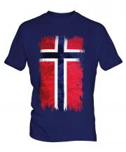 Norway Grunge Flag Mens T-Shirt