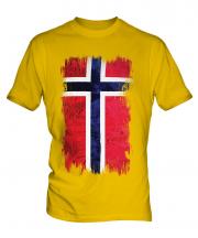 Norway Grunge Flag Mens T-Shirt