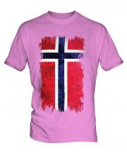 Norway Grunge Flag Mens T-Shirt