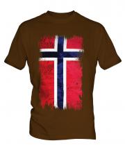 Norway Grunge Flag Mens T-Shirt