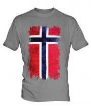Norway Grunge Flag Mens T-Shirt