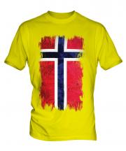 Norway Grunge Flag Mens T-Shirt