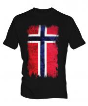 Norway Grunge Flag Mens T-Shirt