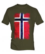 Norway Grunge Flag Mens T-Shirt