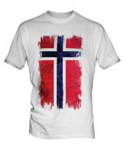Norway Grunge Flag Mens T-Shirt