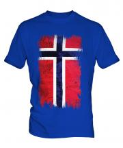 Norway Grunge Flag Mens T-Shirt