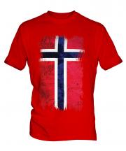 Norway Grunge Flag Mens T-Shirt