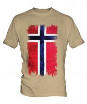 Norway Grunge Flag Mens T-Shirt