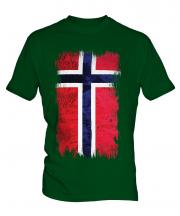 Norway Grunge Flag Mens T-Shirt