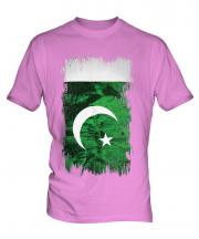 Pakistan Grunge Flag Mens T-Shirt