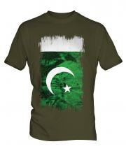 Pakistan Grunge Flag Mens T-Shirt