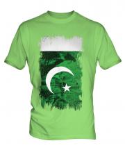 Pakistan Grunge Flag Mens T-Shirt