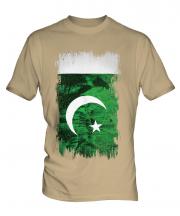 Pakistan Grunge Flag Mens T-Shirt