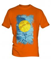 Palau Grunge Flag Mens T-Shirt