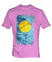 Palau Grunge Flag Mens T-Shirt