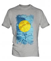 Palau Grunge Flag Mens T-Shirt
