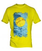 Palau Grunge Flag Mens T-Shirt