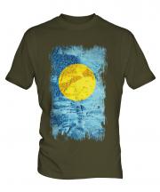 Palau Grunge Flag Mens T-Shirt