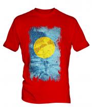 Palau Grunge Flag Mens T-Shirt
