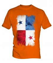 Panama Grunge Flag Mens T-Shirt