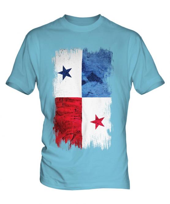 Panama Grunge Flag Mens T-Shirt