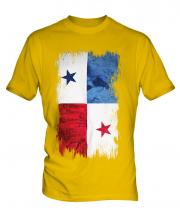 Panama Grunge Flag Mens T-Shirt
